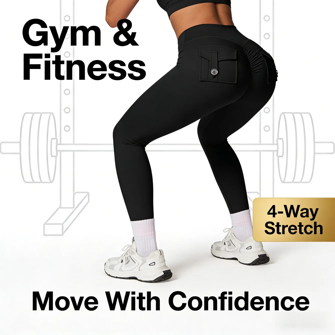 

Брюки-карго с карманами для йоги, высокая эластичность, высокая талия, подтяжка бедер, плотно прилегающие, быстросохнущие спортивные брюки для бега и фитнеса