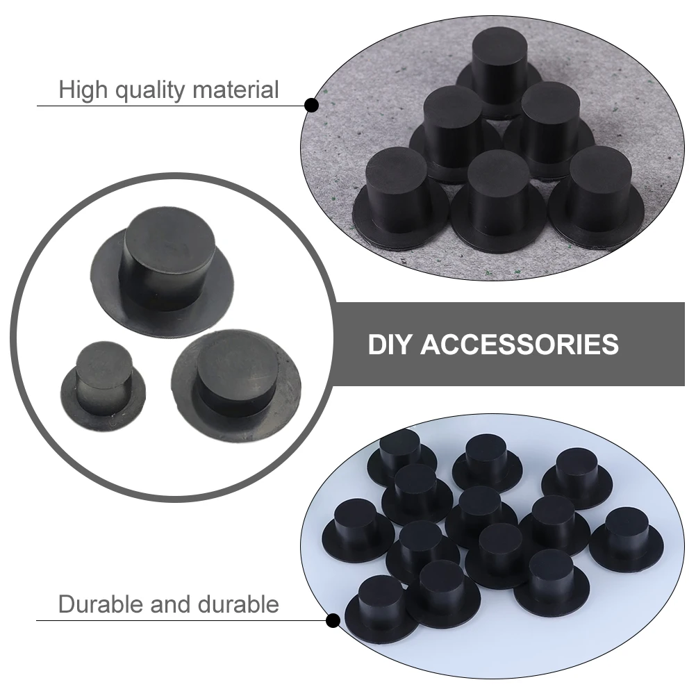 Snowman Hats 60 Pcs 4 Inch Christmas Decorations DIY Craft Accessories Plastic Decorative Tree Topper Ornaments