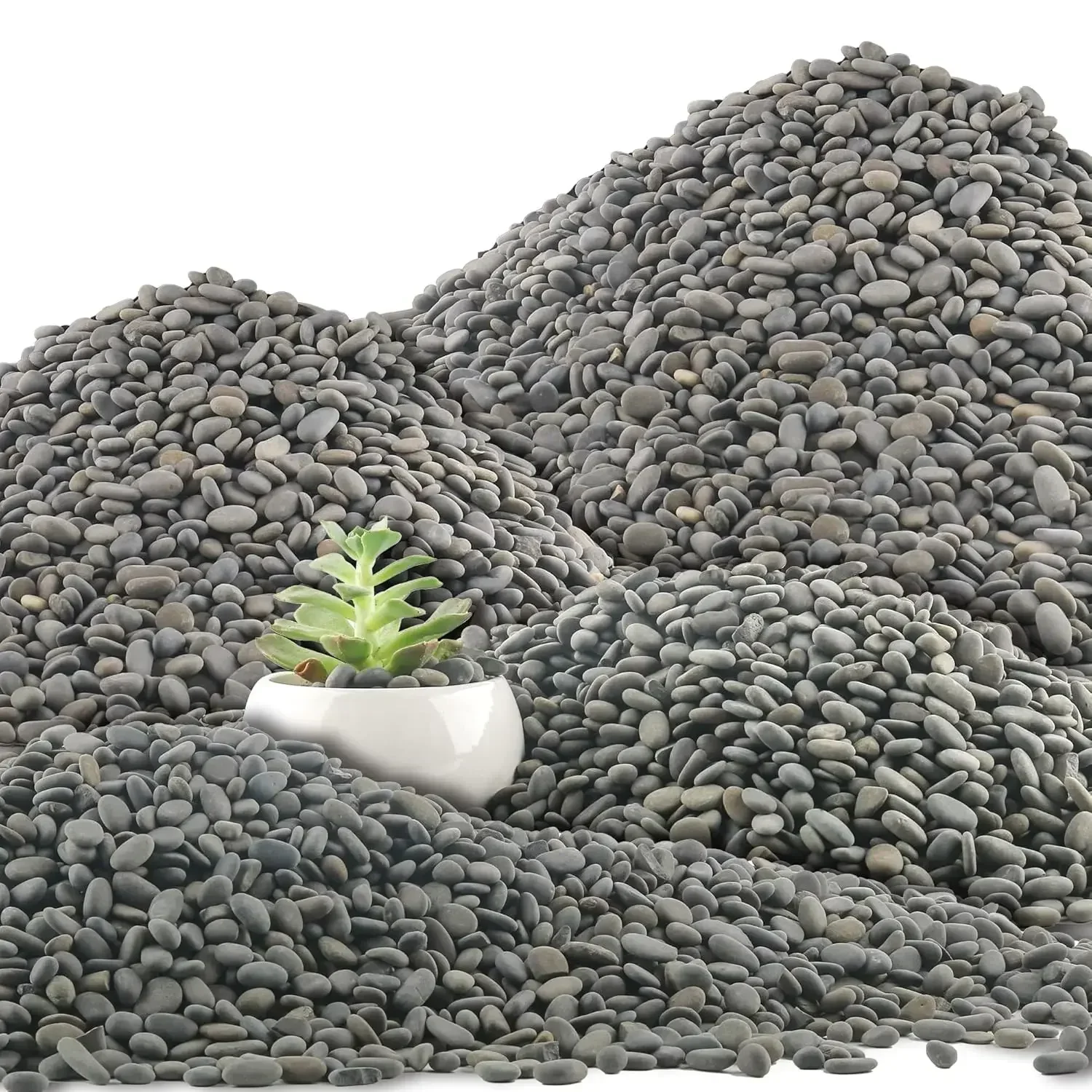 

45 LB Natural River Rocks Mexican Beach Pebbles, 0.3-0.6 Inch Natural Unpolished Bulk Rocks, Pebbles for Landscaping Garden Pavi