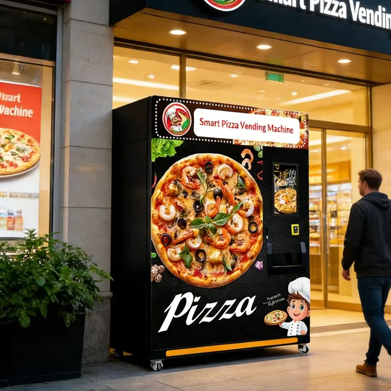 Custom Commercial Indoor and Outdoor Pizza Vending Machines with Ovens 24h Instant Food Service Capabilities SDK Pizza Vending