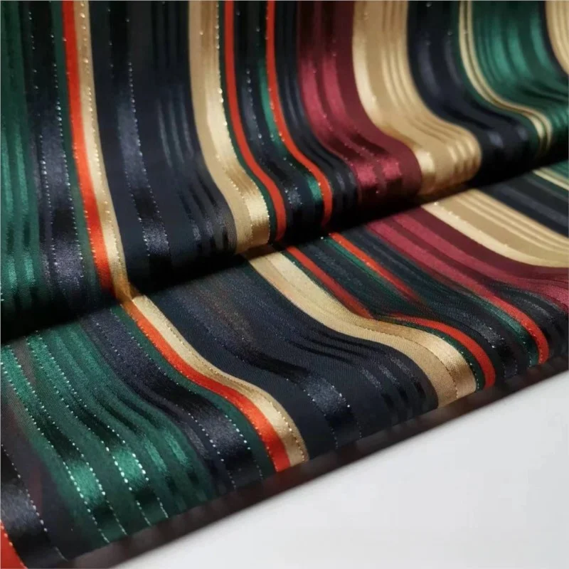 Colorful Stripe Bright Silk Chiffon Skirt Decorations Polyester Fabric