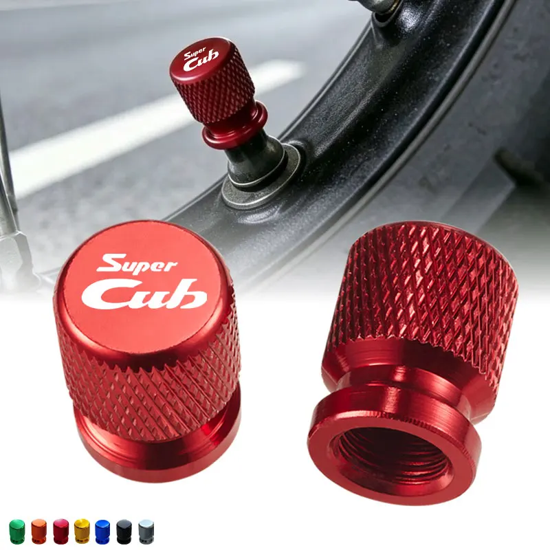 Grupo de válvulas modificadas a prueba de polvo de aleación de aluminio, modelo universal para motocicleta Honda Super Cub C125 C110 C50 Cross Cub