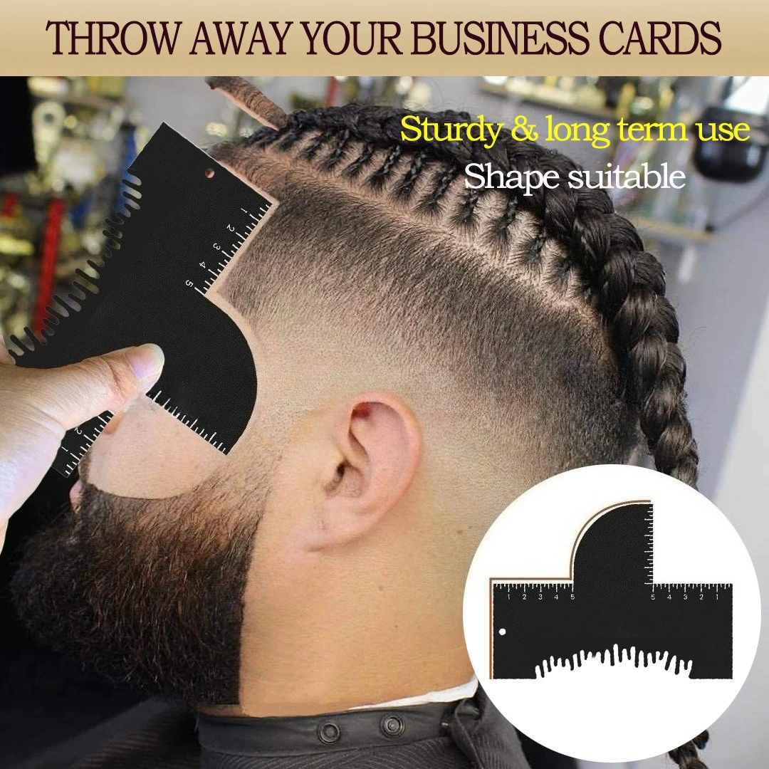 Hairline Stencil Ruler with Numbered Scale - Sparse Hair Density Enhancer Tool Barber Comb for Look Shaping Tools For Trimming