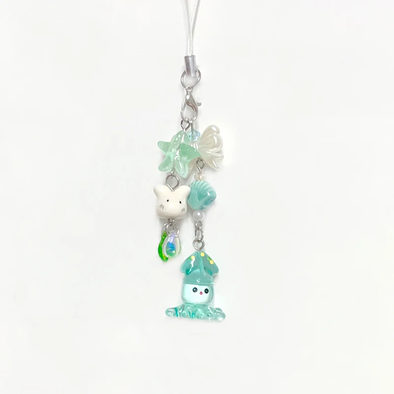 Squid phone charm fairy core keychain accessories