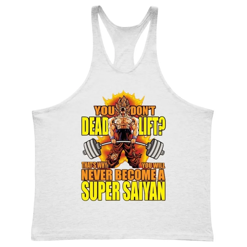 メンズジム I 字型ベスト日本アニメドラゴンボールタンクトップ夏純粋な綿通気性バスケットボールジャージ原宿 Y2k トップス