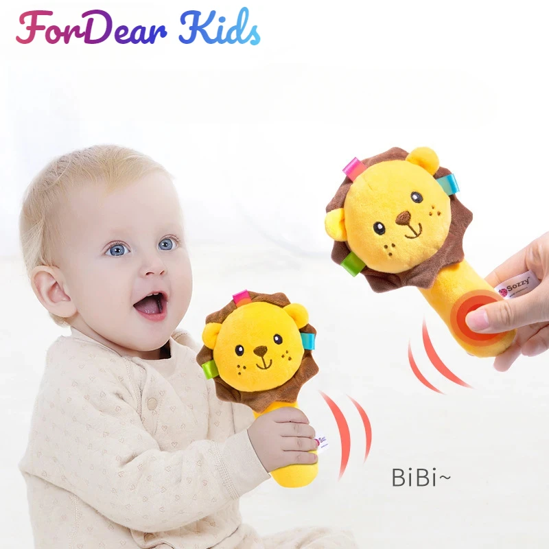 

Baby Animal Rattles 0-12 Months Newborn Infant Stroller Bed Hanging Toy Visual Grab Ability Training Mobile Bell Dolls Speelgoed