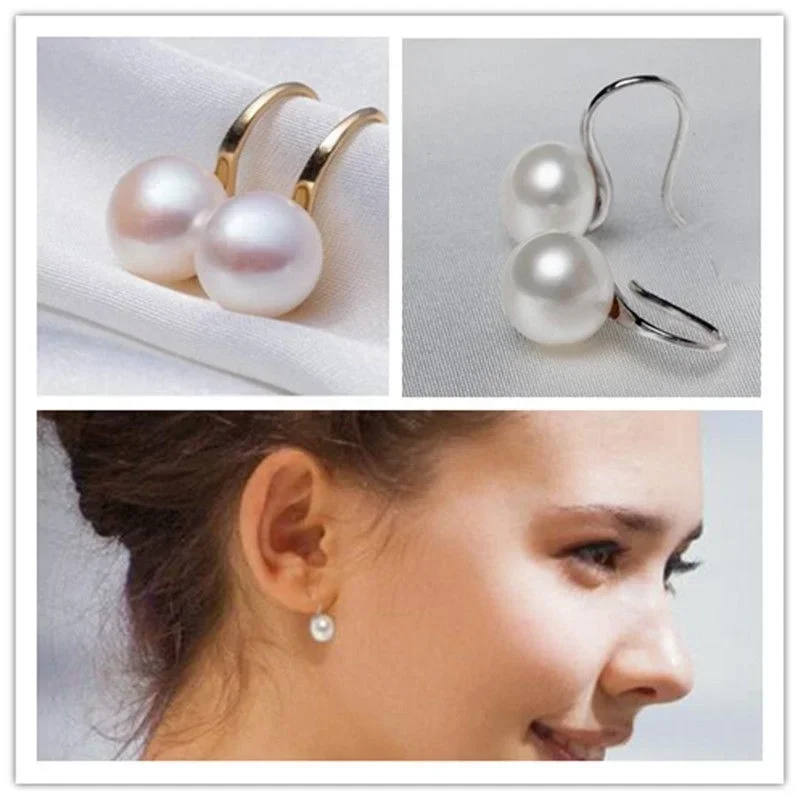 Delysia King Simplicity Women Inlaid Pearl Earing Indie Hipster Versatile Personality Earings Studs