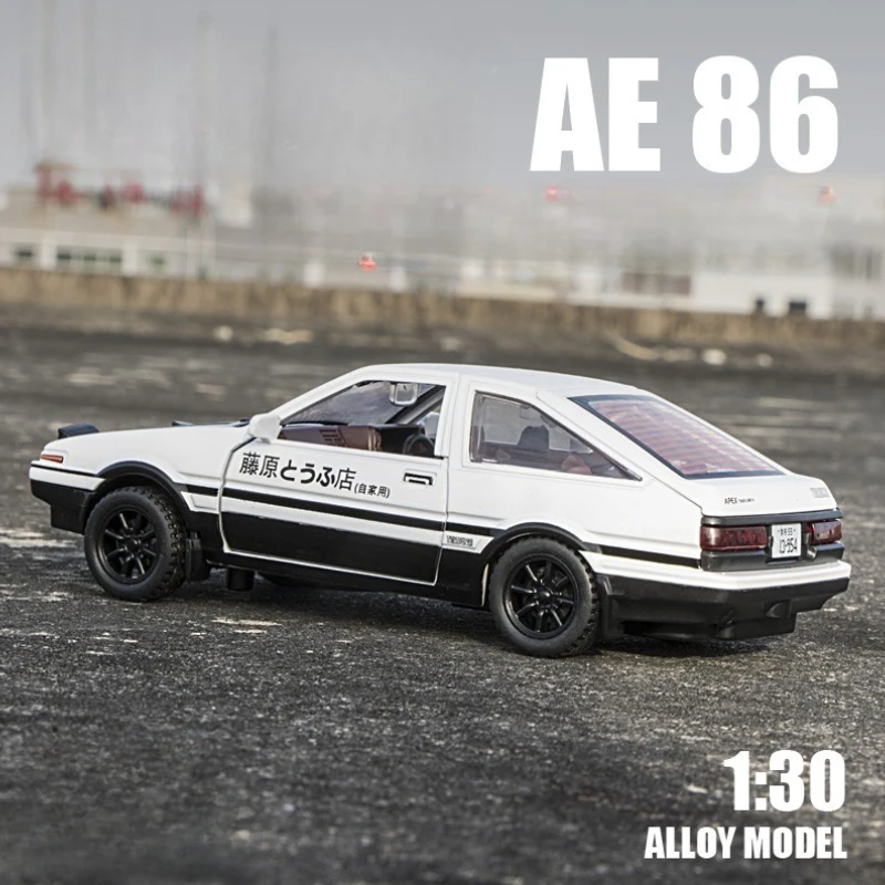 

1:30 AE86 Initial D Sports Car Alloy Diecast Metal Model sound and light Car Collection Hobby Home Trendy Toys Ornaments Gifts
