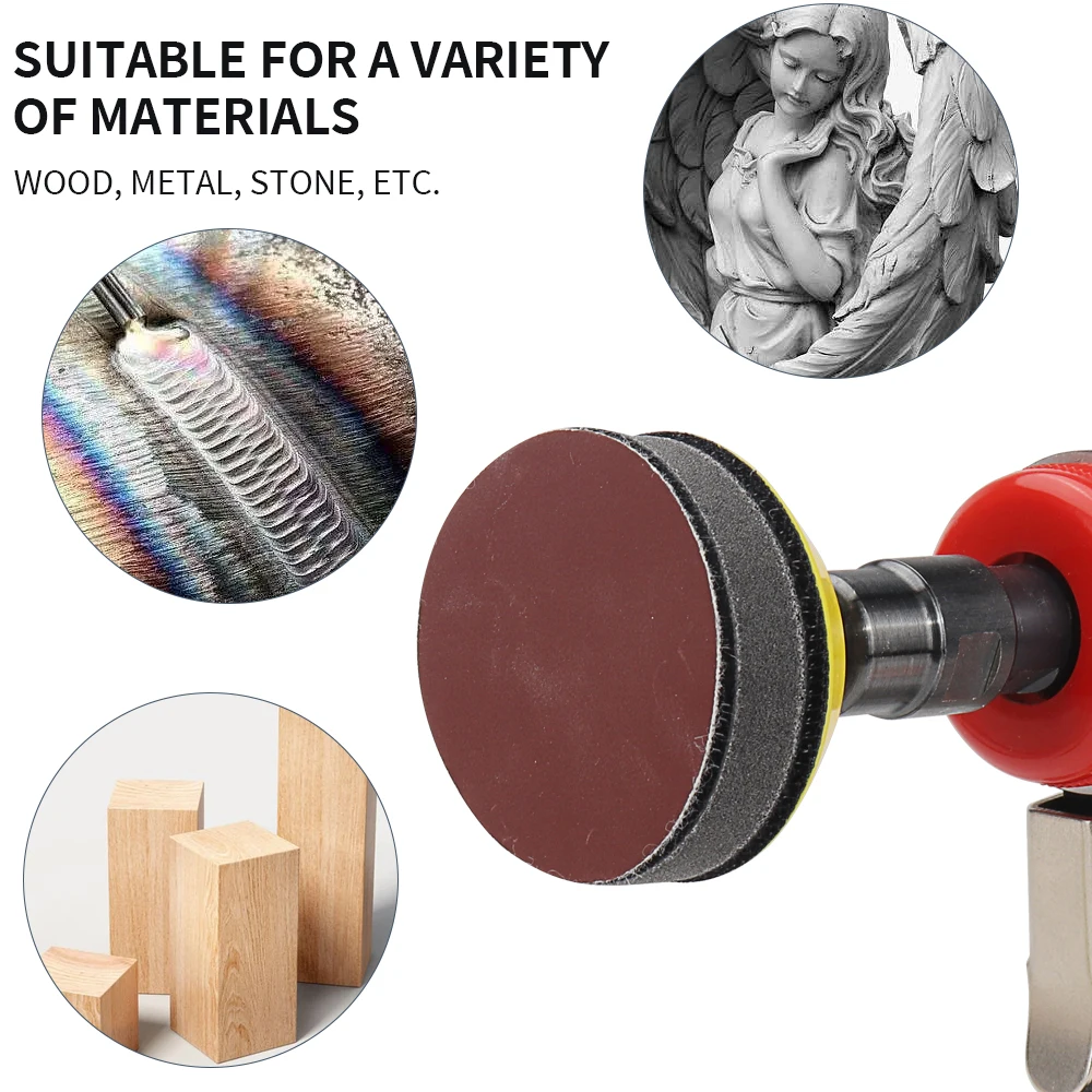 124/64 шт. 2-дюймовая наждачная бумага, шлифовальный диск, зернистость 80-2000, абразивная полировальная подушечка для аксессуаров Dremel, полировка металла, дерева