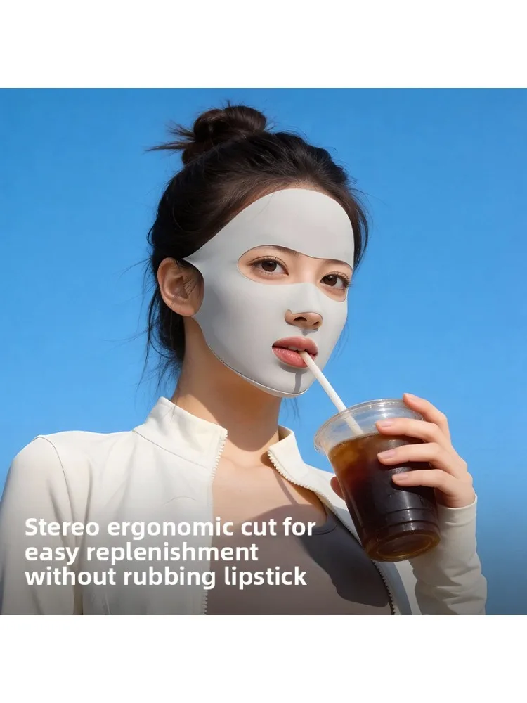 AliExpress NONE Sunscreen Mask Summer UV Protection Face Kini Ice Silk Mask Outdoor Full Face Golf Cycling Sports Mask