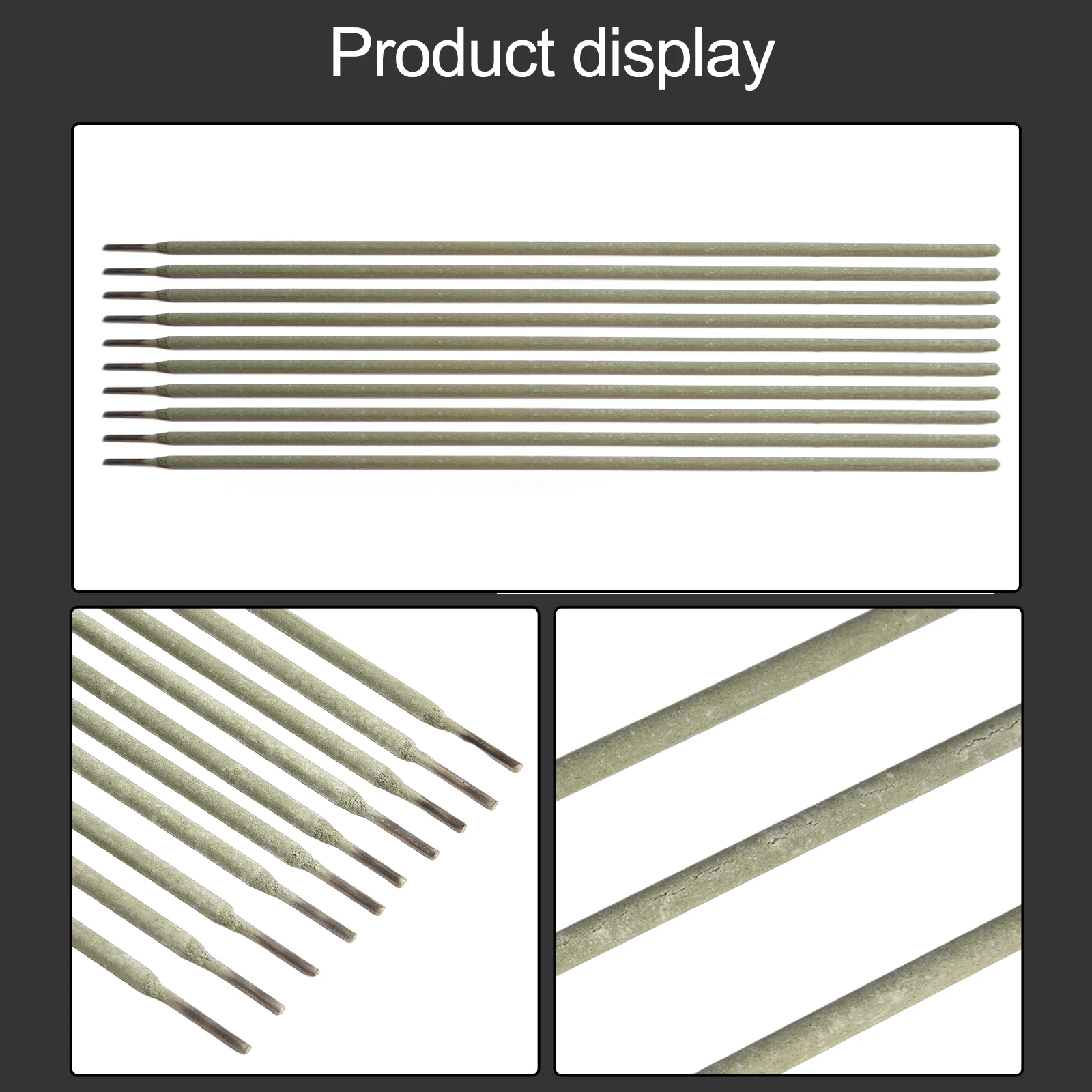 10 buah batang las busur E6031 baja tahan karat elektroda baja ringan 2.5mm/3.2mm baja ringan kinerja pengelasan sangat baik