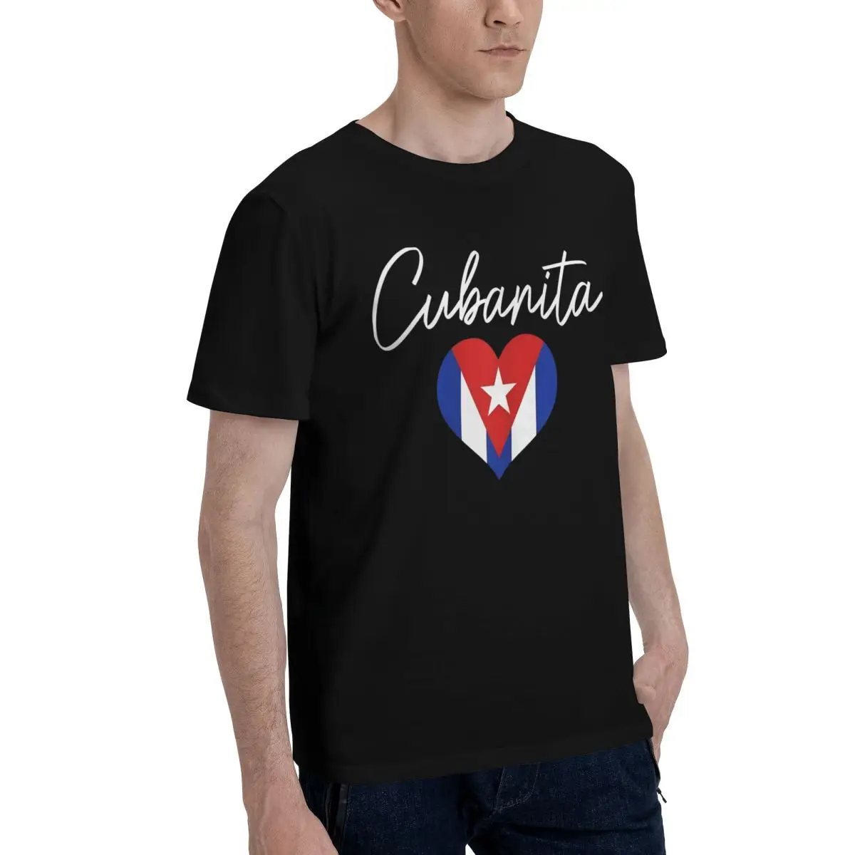 Cuban Heart Flag Design Campaign Tshirt Fitness Champion premium Vintage Eur Size