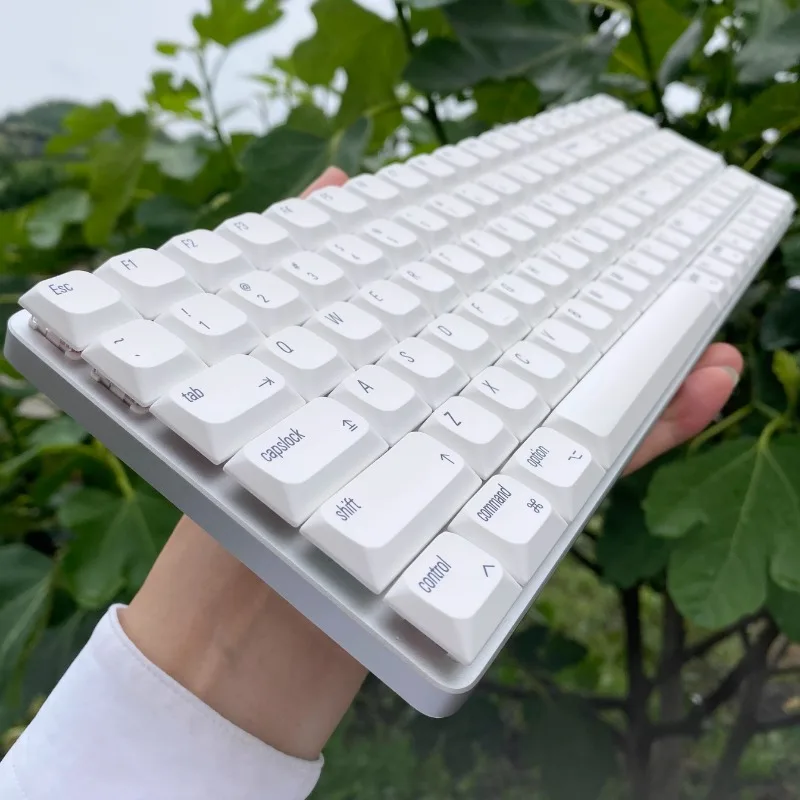 Simple White Keycaps Set Customized JWA Profile PBT 127 Keys Ultra Thin KeyCap for Mechanical Keyboard Accessories Gaming NuPhy