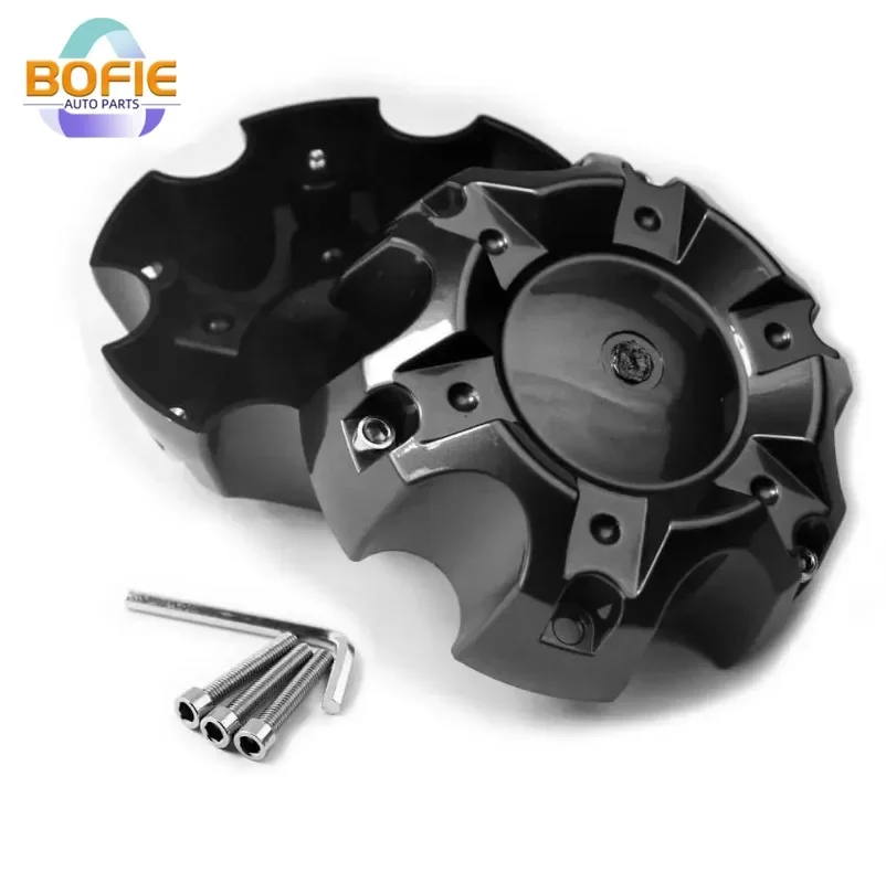 silver 1pcs/black 4pcs/black 1pcs/silver 4pcs  ABS 6 Lug Car Wheel Center Hub Cap For Protector Rims Universal Accessories Matt