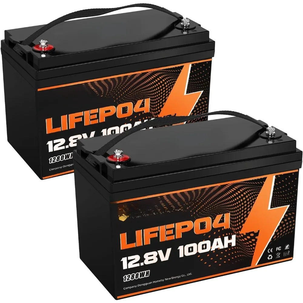

12V 100Ah LiFePO4 Battery Group 31 Lithium Battery, Built-in 100A BMS,Up to 15000 Deep Cycles, Rechargeable Battery Perfect