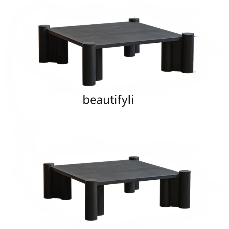 

Квадратный кофейный столик из массива дуба в скандинавском французском стиле