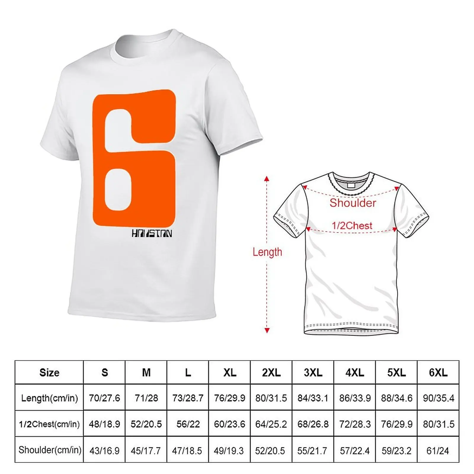 HOUSTON 6 T-Shirt t shirts for man pack cotton man t shirt graphic T-Shirt