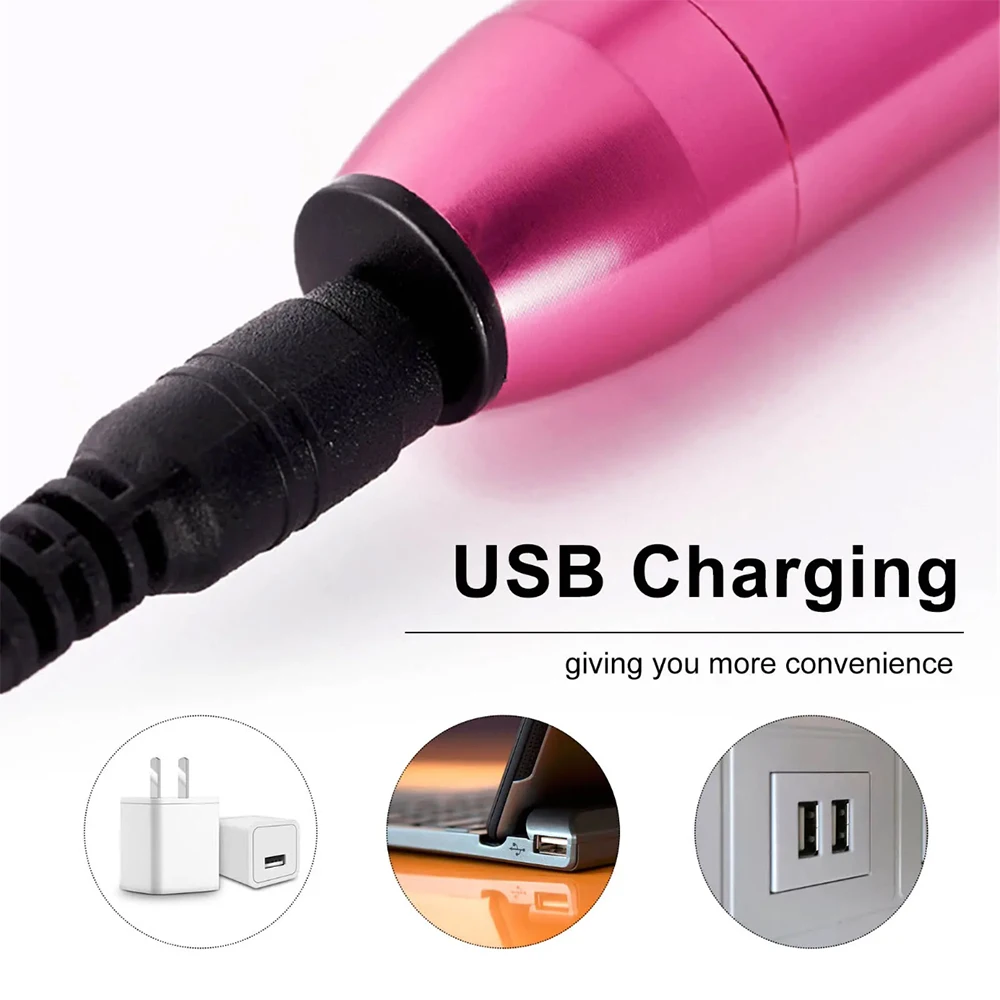 Portable Cordless Nail Drill Lightweight Electric File Kit for Acrylic