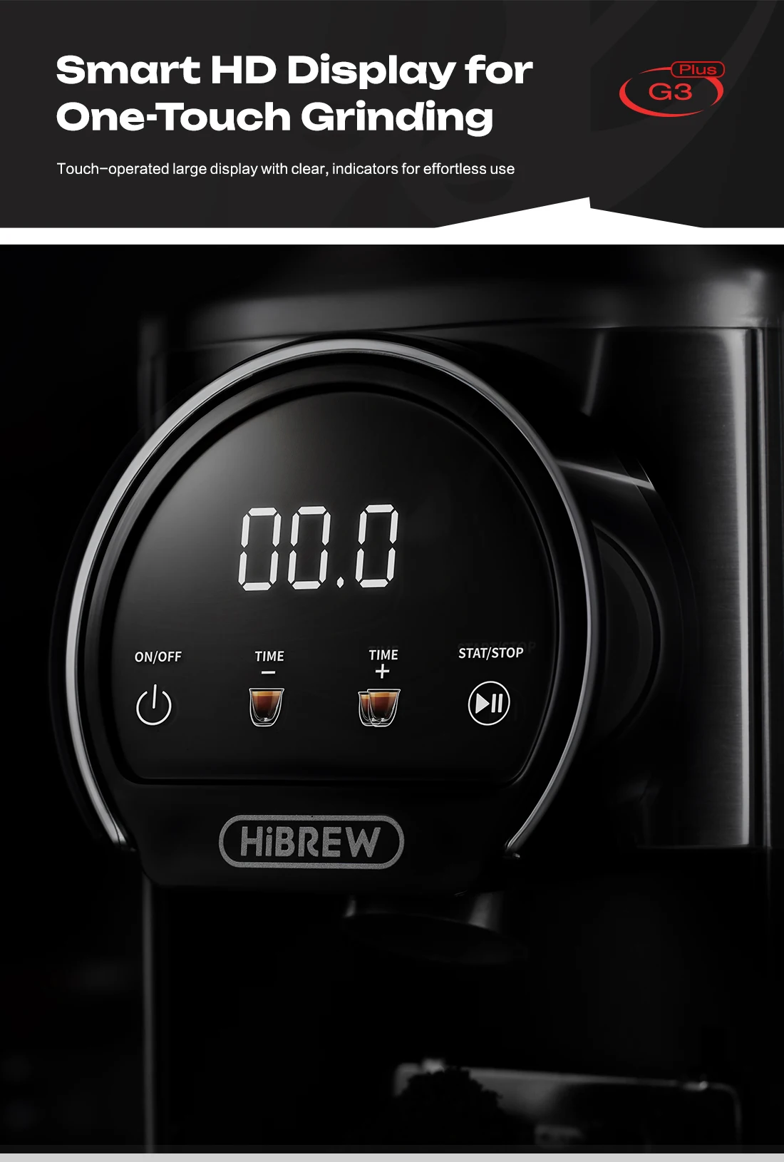 HiBREW G3 Plus 48mm Konische Mahlscheiben Elektrische Kaffeemühle Kompakte Tragbare Kaffeebohnenmühle für Espresso und Türkischen Kaffee – Detail 4