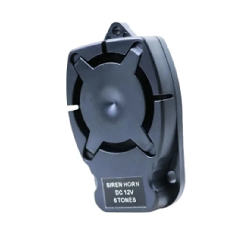 Alarm Horn Siren Buzzer 12V Six-Tone 110 Points Small Size and Easy to Install High Decibel Flat Body Small Siren Horn