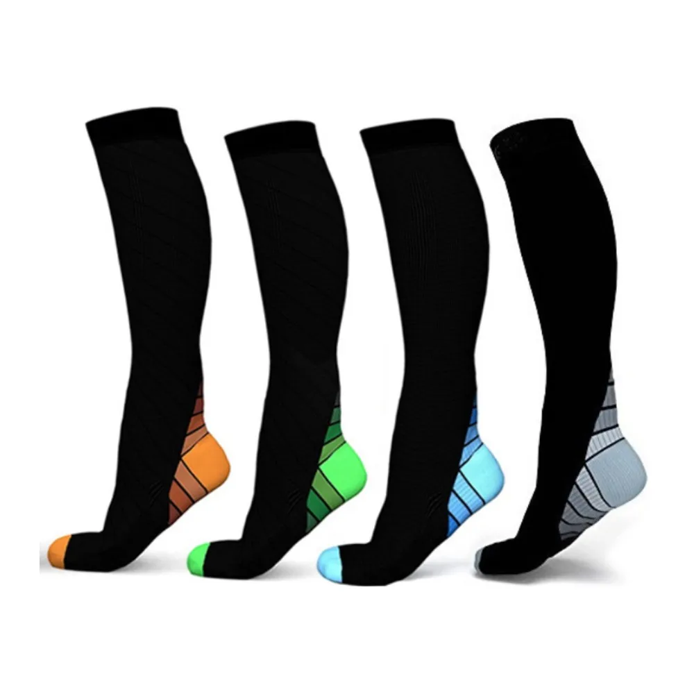 Compression Sock for Men and Women, Varicose Veins Stocking, Venous Pressure Socks, 20-30mm Hg, 3 Pairs per Lot