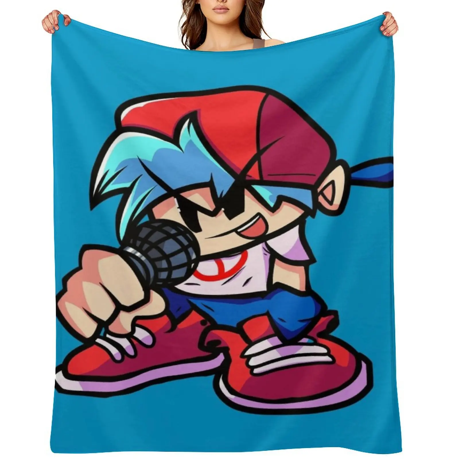 

BoyFriend FNF Detailed Version Throw Blanket Flannel Baby valentine gift ideas Kid'S Blankets