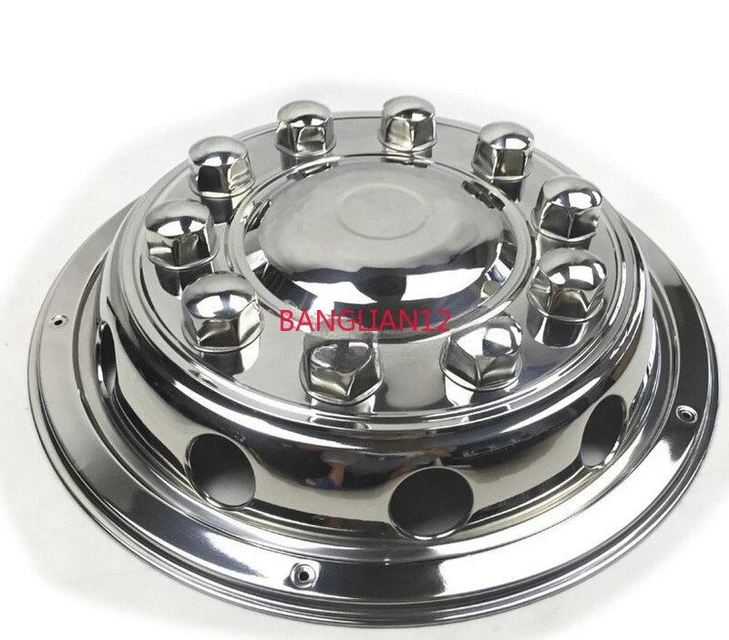 

New 10 hole hubcap wheel cover 22.5 inch luxury all-inclusive bus van stainless steel modified car accessories