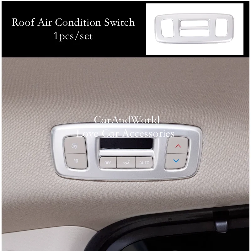 

Carbon Fiber Roof Air Condition Outlet Switch Button Frame Protector Cover Trims Car Accessories For Kia Carnival KA4 2021-2025