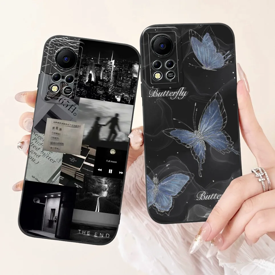 Luxury Fashion Back Cover For Infinix Hot 11S NFC  Hot 11 G37 Coque For Infinix X689F Hot 10S NFC Phone Case Rabbit Cat Bumper