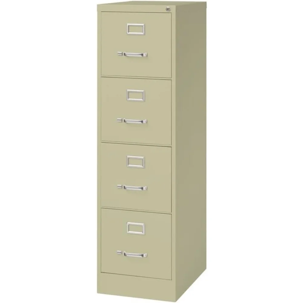 22" Deep 4 Drawer Letter File Cabinet in Putty, Fully Assembled