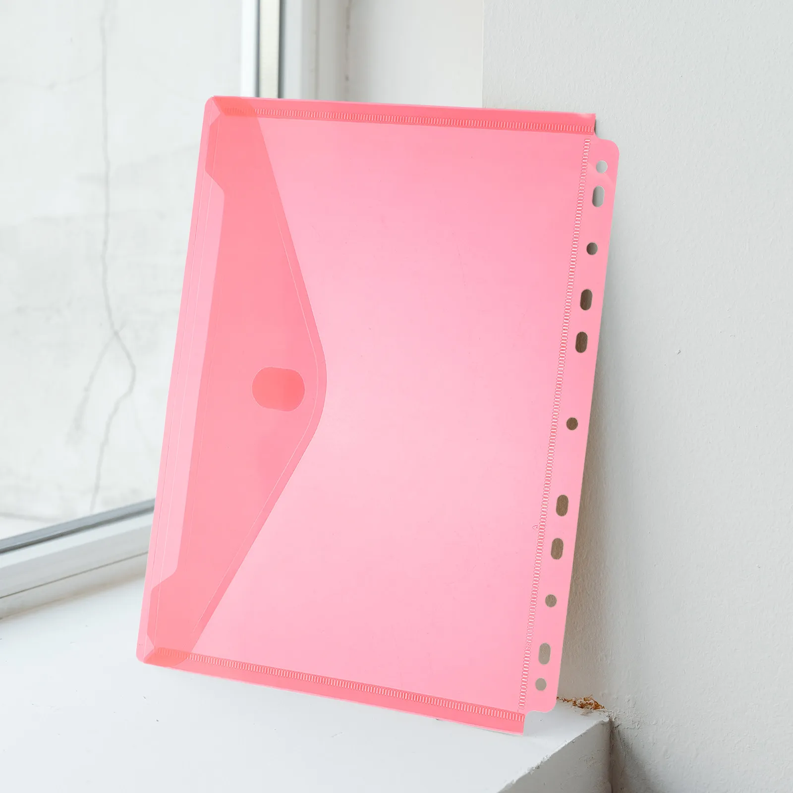 

10Pcs Plastic Document Envelopes Heavy Duty File Folders with Button Closure Clear Storage Pouches for Office School