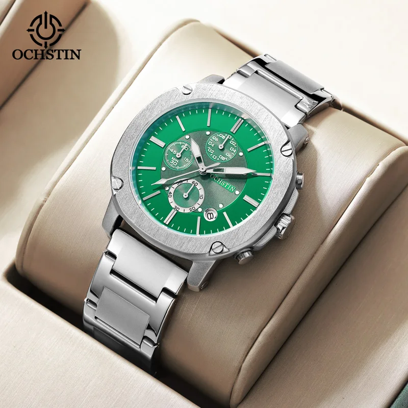 OCHSTIN Hot Model 2024 Mariner Series Men's Waterproof Watch Multifunction Quartz Movement Casual Simple Men's Quartz Watch