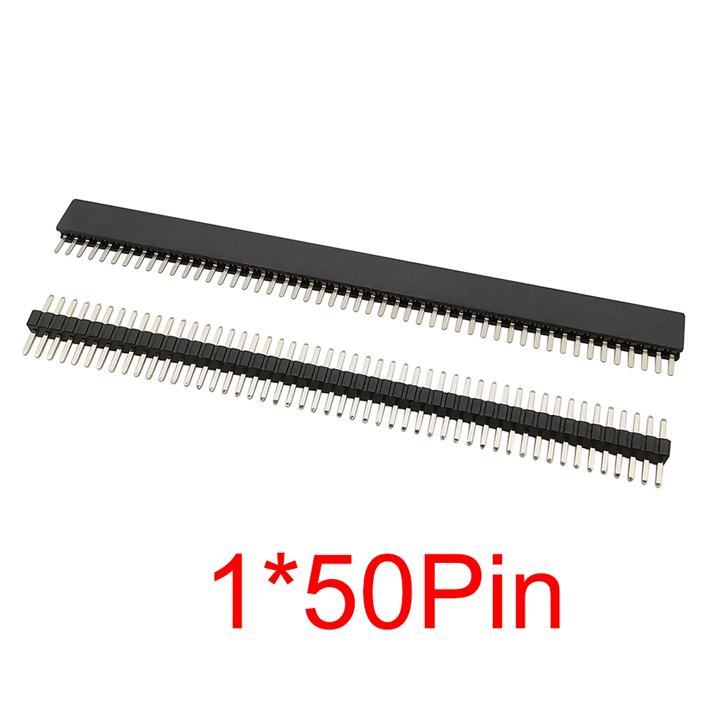 1x40P 2x40P 1x50P 2x50Pin 1.27mm Pitch Pin Header Single/Double Row Male Female Connector PCB Socket 1.27 mm Pinheader