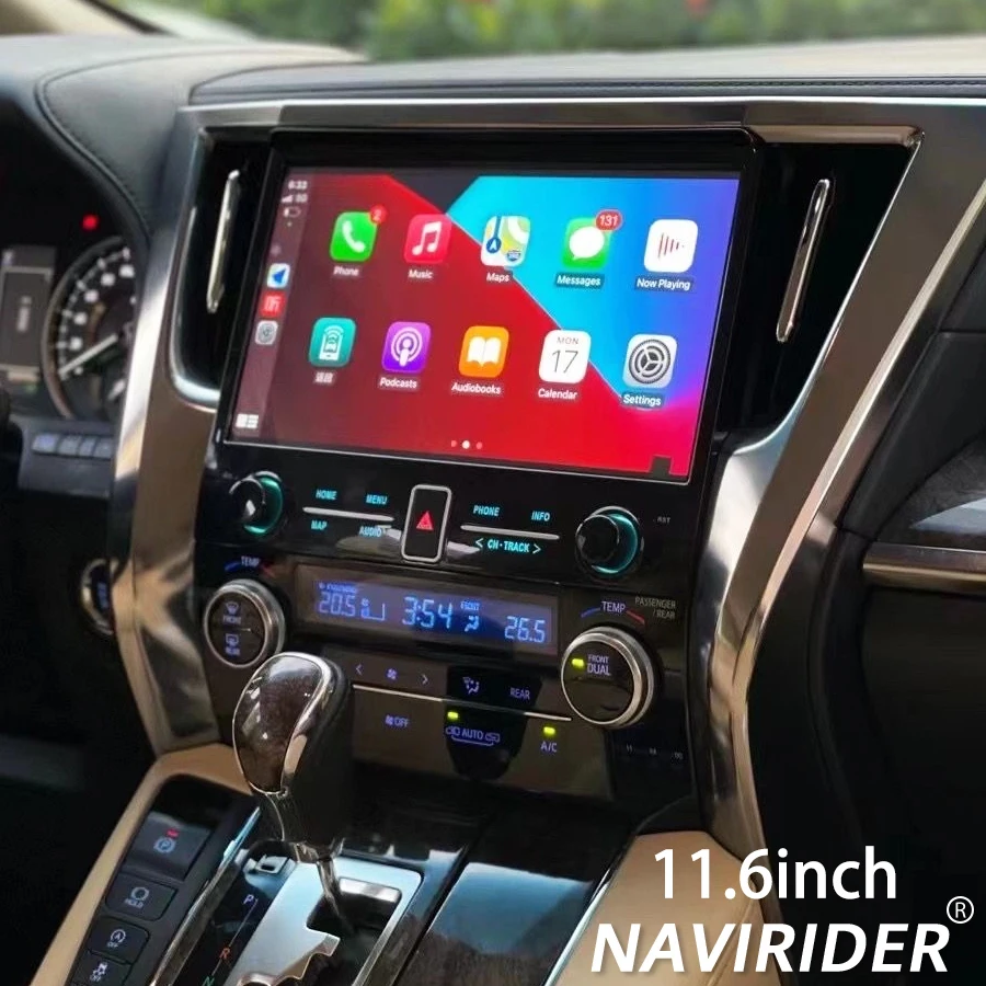 Multimedia Video Player Radio Carplay For Toyota Alphard 30 Vellfire 2015-2019 Car GPS Head Unit 2000*1200 11.6inch 2K Screen
