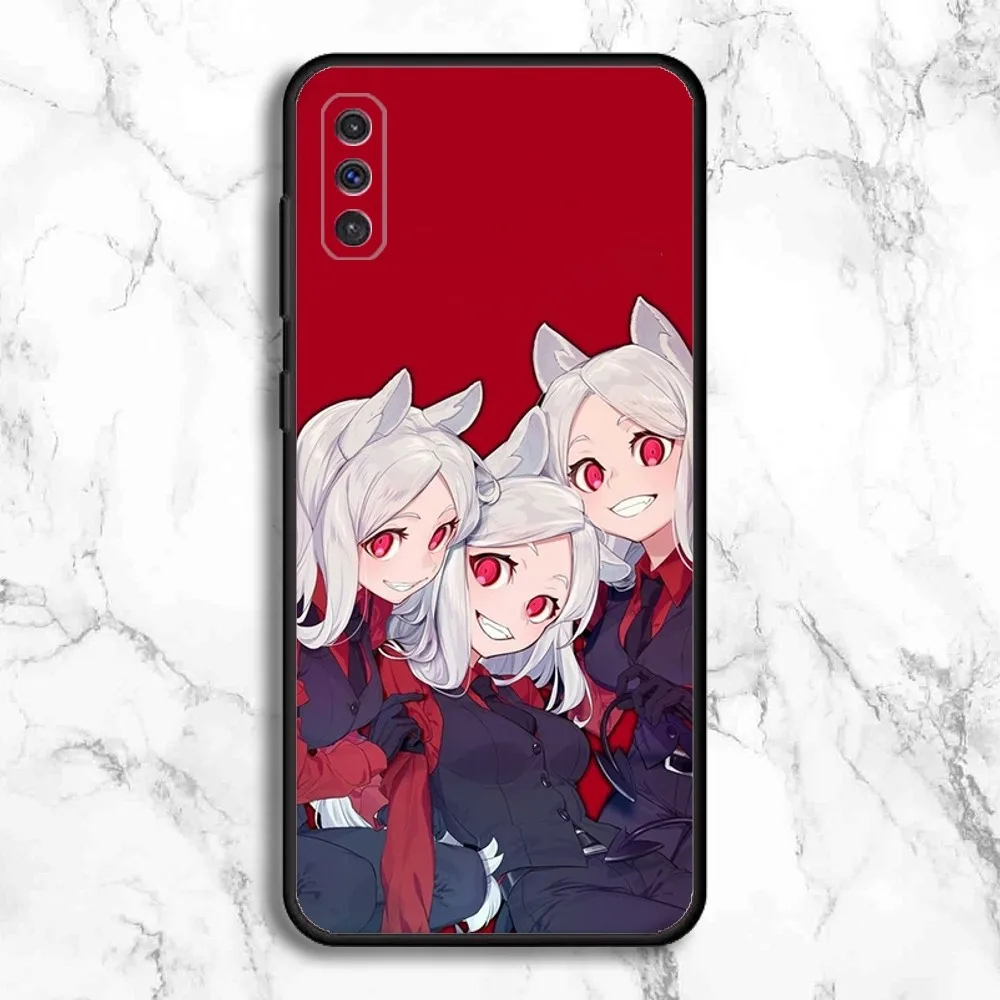 HELLTaker Cute Girl Phone Case For Samsung Galaxy A13,A21s,A22,A31,A32,A52,A53,A71,A80,A91 Soft Black Phone Cover