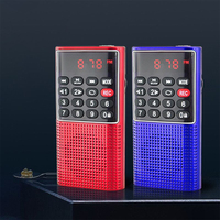 Mini Portable Pocket FM Radio Number Key Handheld MP3 Walkman Radios with Recorder Rechargeable Battery for Walkman Go Hiking