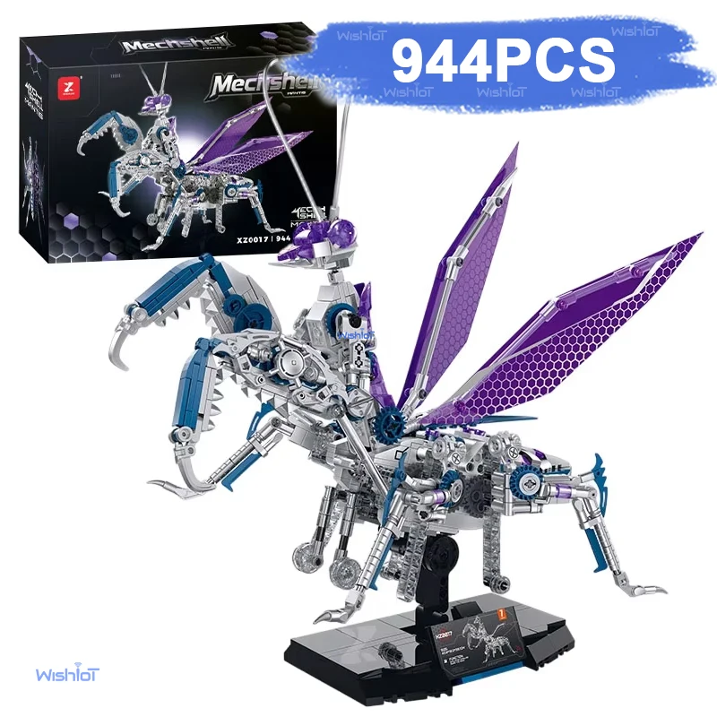 

Cyber Mechanical Mantis Building Blocks 944pcs Sci-Fi Style Robotic Insect Bricks Construction Toy For Adults Kids Creative Gift