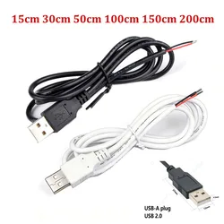 2pin USB 2.0 Male Female Plug Power Cable with Switch DIY Pigtail Cable for USB Equipment Installed Replace Repair Small Fans