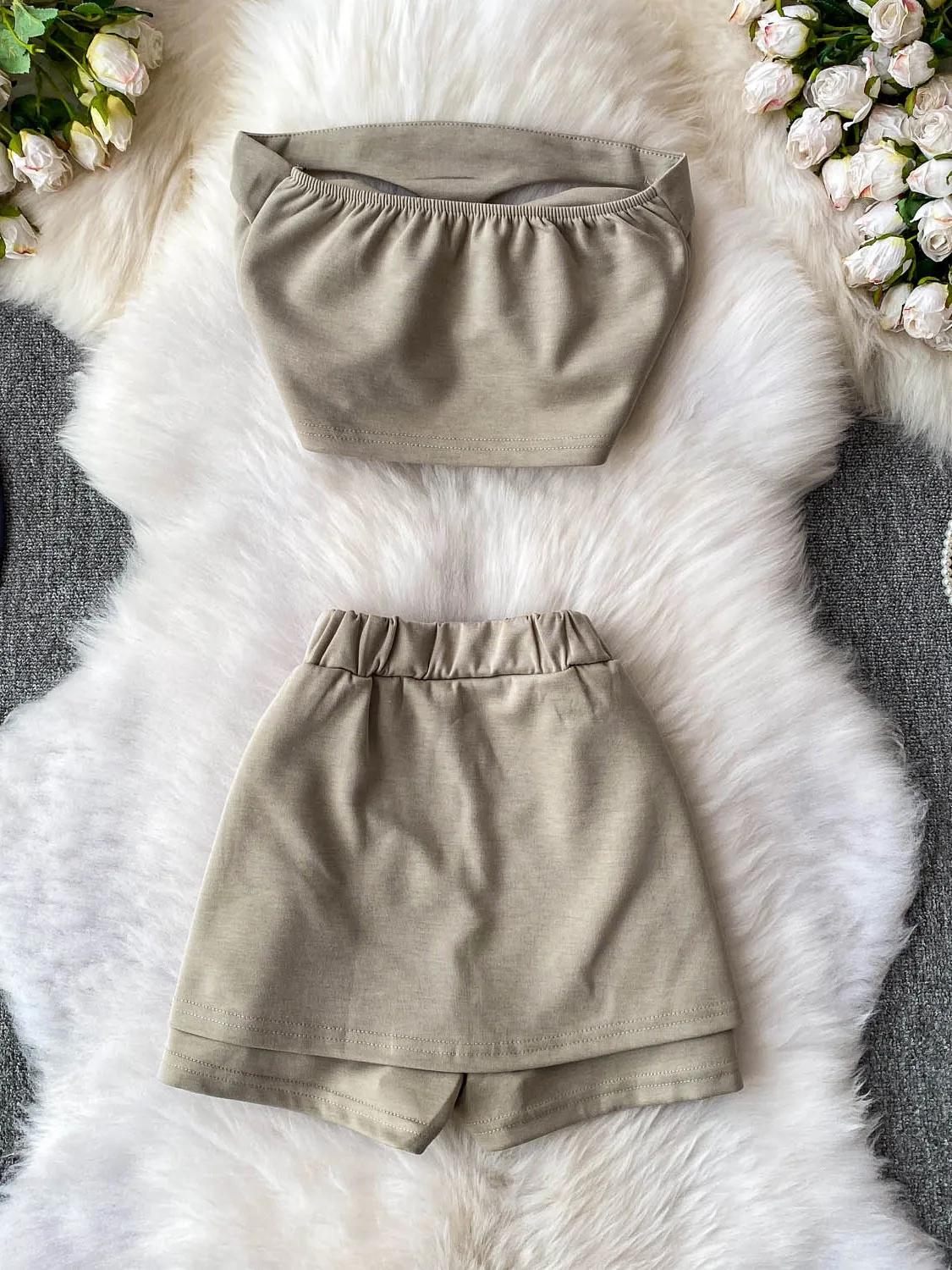 

Pure Desire Сексуальный ажурный топ с нагрудной подушечкой, жилет на бретельках, комплект с высокой талией, утягивающая юбка, брюки, летняя модная женская...