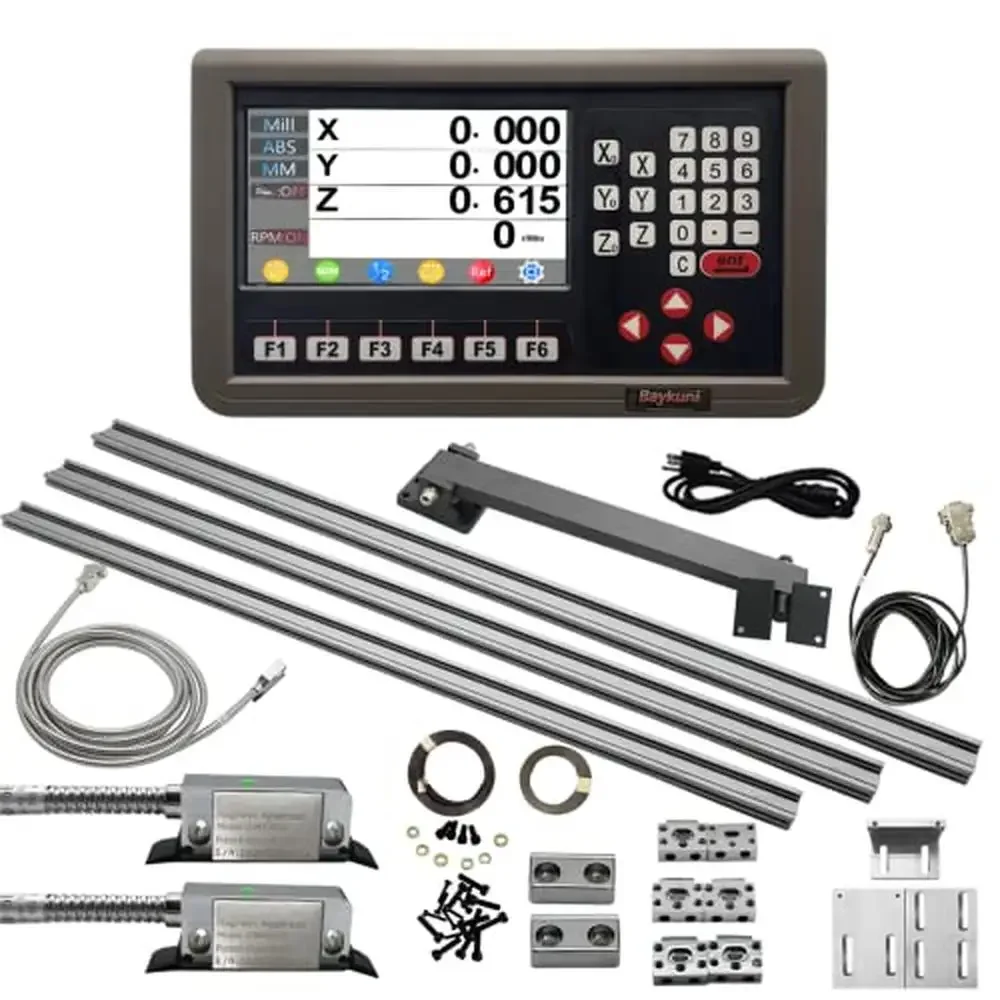 3 Axis DRO Digital Readout Kit Magnetic Scale CNC Milling Lathe DIY Travel Length Aluminum Profile Sensor Tape Stainless Steel