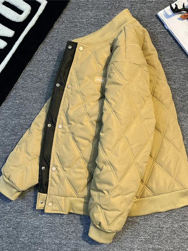 

Мужская зимняя куртка в американском ретро-стиле, модная брендовая модель в корейском стиле, хлопковая, больших размеров, для мужчин, INS, Haome