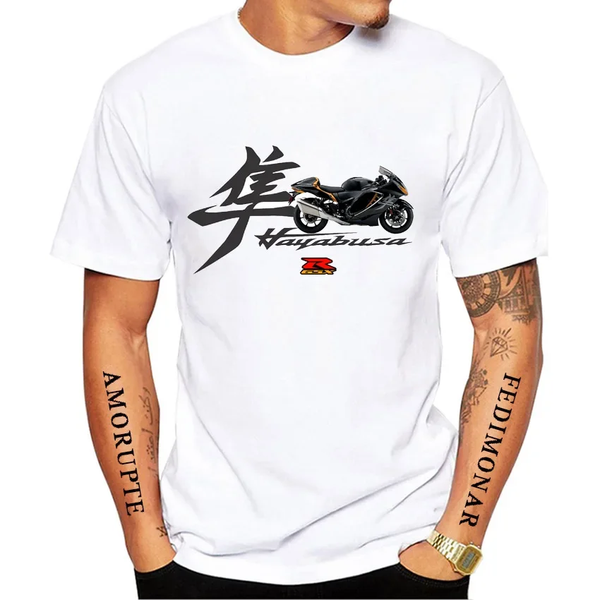 Hayabusa Gsx1300r 2023 Rijshirt Gs Avontuur Motorrijder T-Shirt Zomer Heren Korte Mouw Wit Casual Top Cool Boy Tees