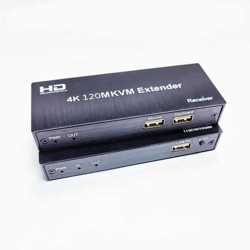 

4K 120M KVM Extender for HDMI Over J45 Cat5e/6 Cable 60M USB KVM Lan Ethernet Extender For Mouse Keyboard PC HDTV NVR