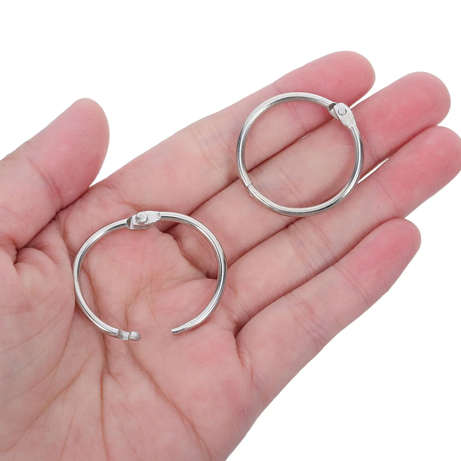 50Pcs Metal Loose Leaf For Index Card Storage Office Worker Book Strong Cards Flashcards Keychains Paper