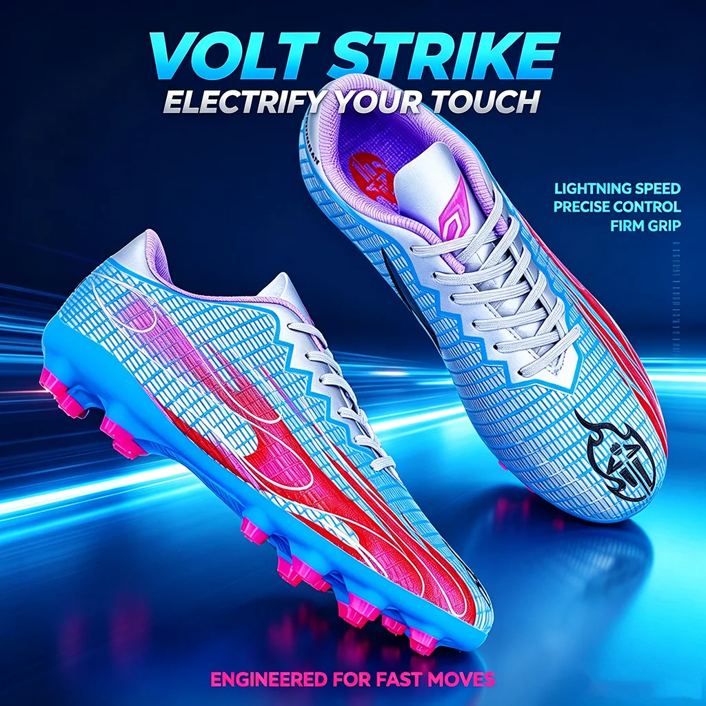 LHJAN's New Men's Football Shoes - Grass Adult Football Boots - Ultra-Light Indoor Sports Shoes with Anti-Slip and Comfortable