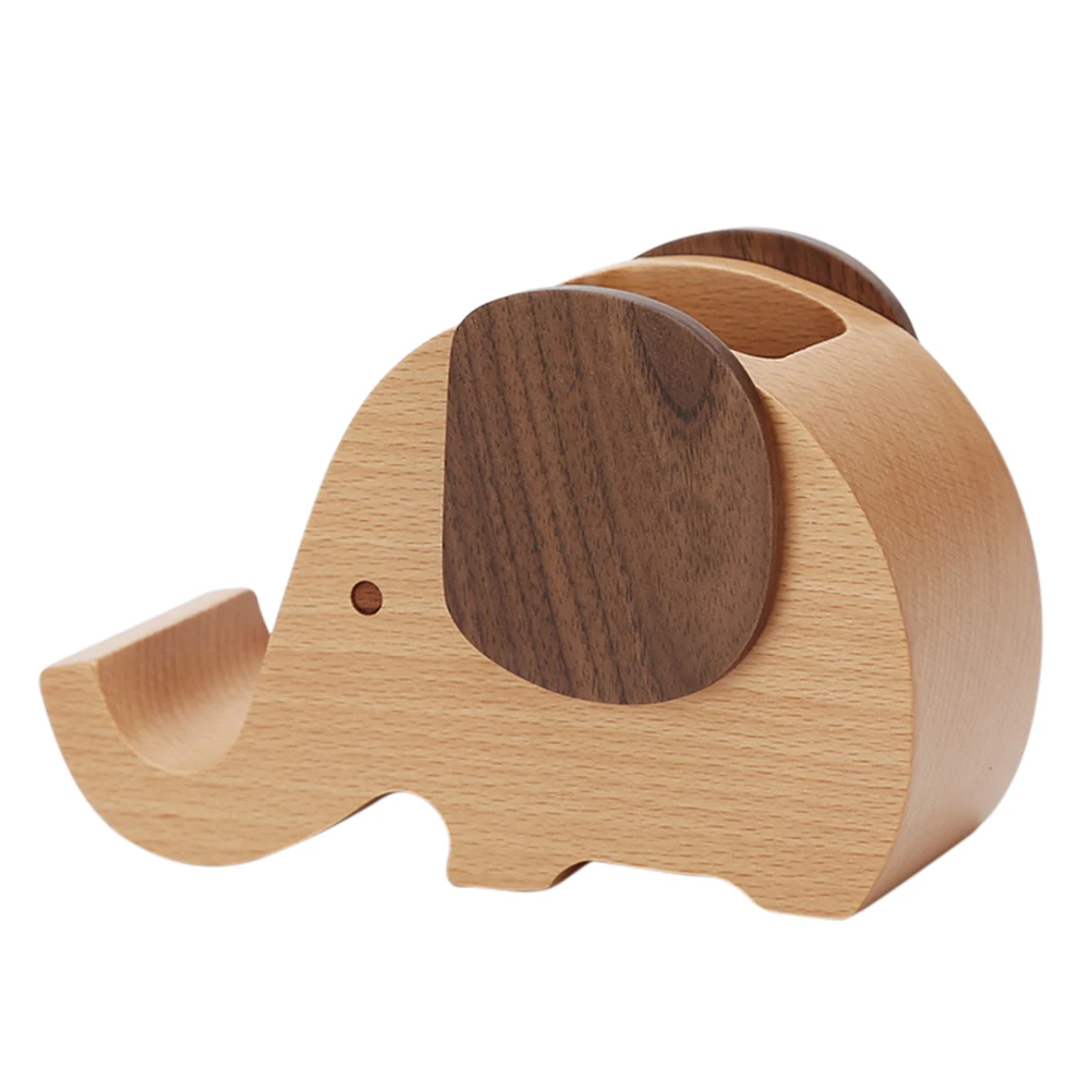 

Elephant Pen Holder Holders Storage Case Penholder Home Office Decor Phone for Desk