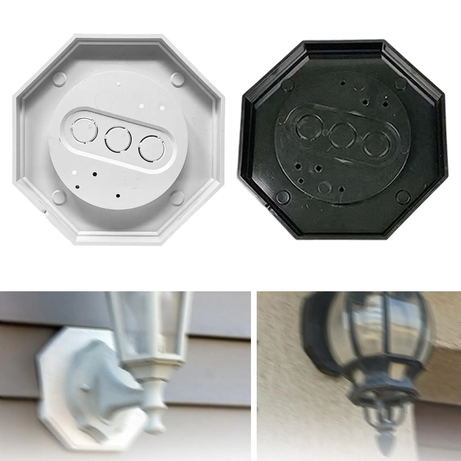 8161-5 Siding Lamp Octagon Mounting Kit Professional for Home Walkway Garden