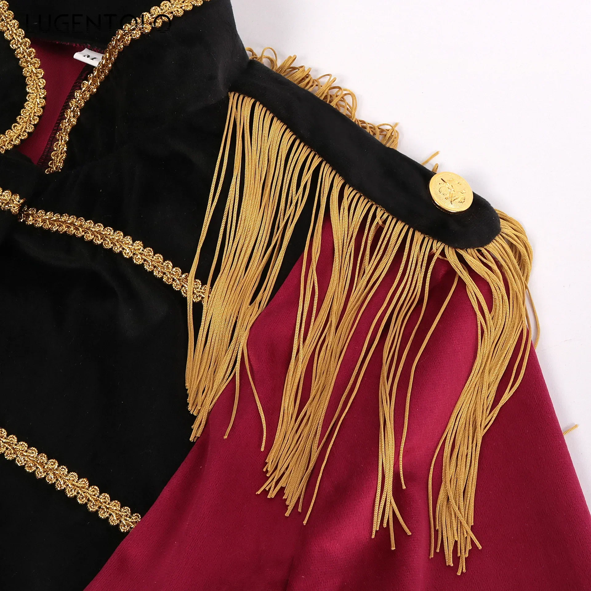 Gabardina Punk para hombre, disfraz Medieval, abrigo Retro informal con cuello levantado, tambores de circo, chaquetas largas para fiesta de Halloween