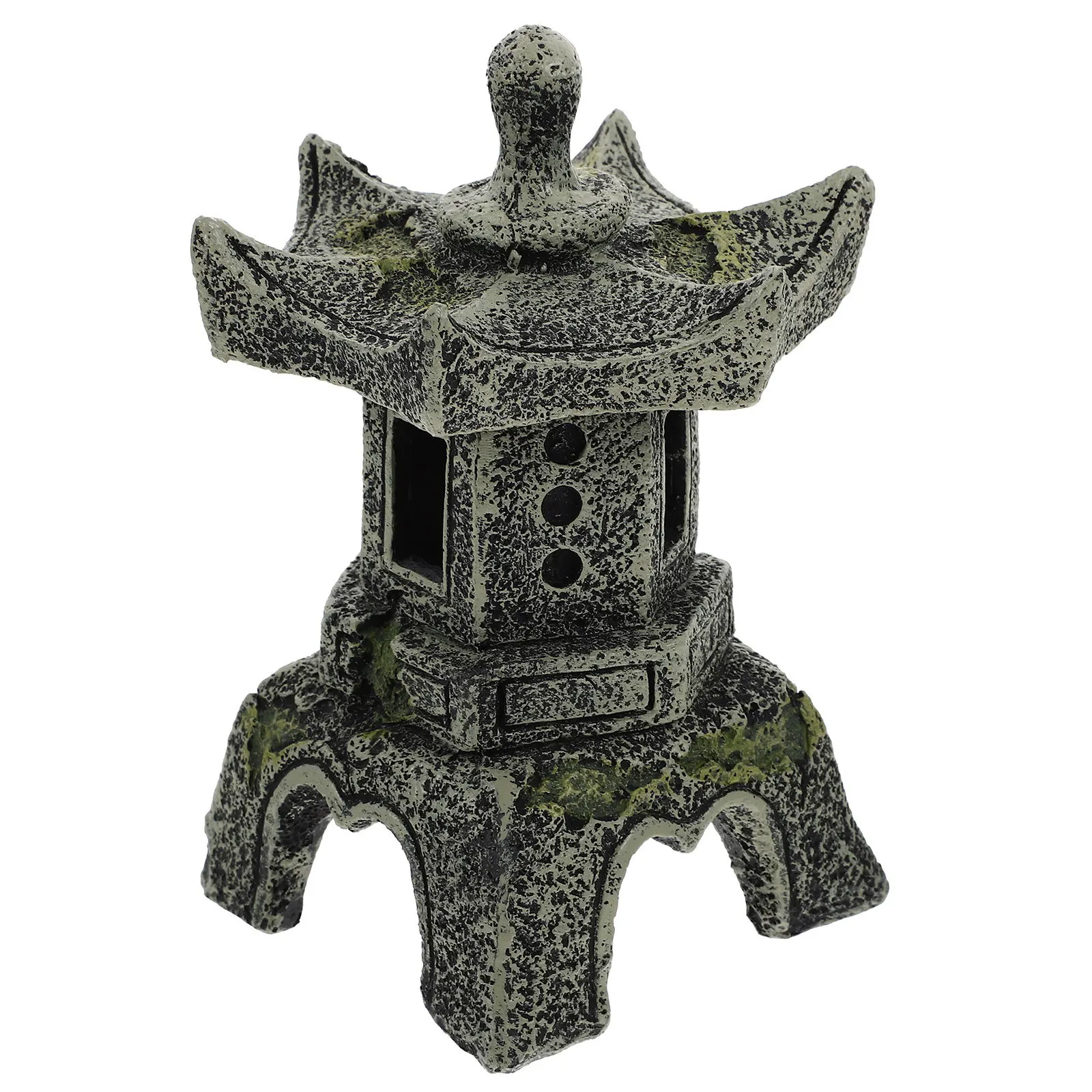 

Durable Resin Simulation Pavilion Statue Small Pagoda Outdoor Garden Bonsai Decoration Ornament Pagoda Garden Statue