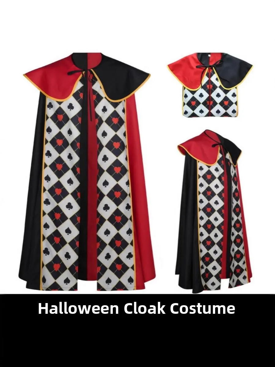 Novo 2025 Alice no País das Maravilhas Coração Vermelho Rainha Manto Cosplay Hoodie loween Traje de Desempenho de Palco Feminino Tradicional Eth...